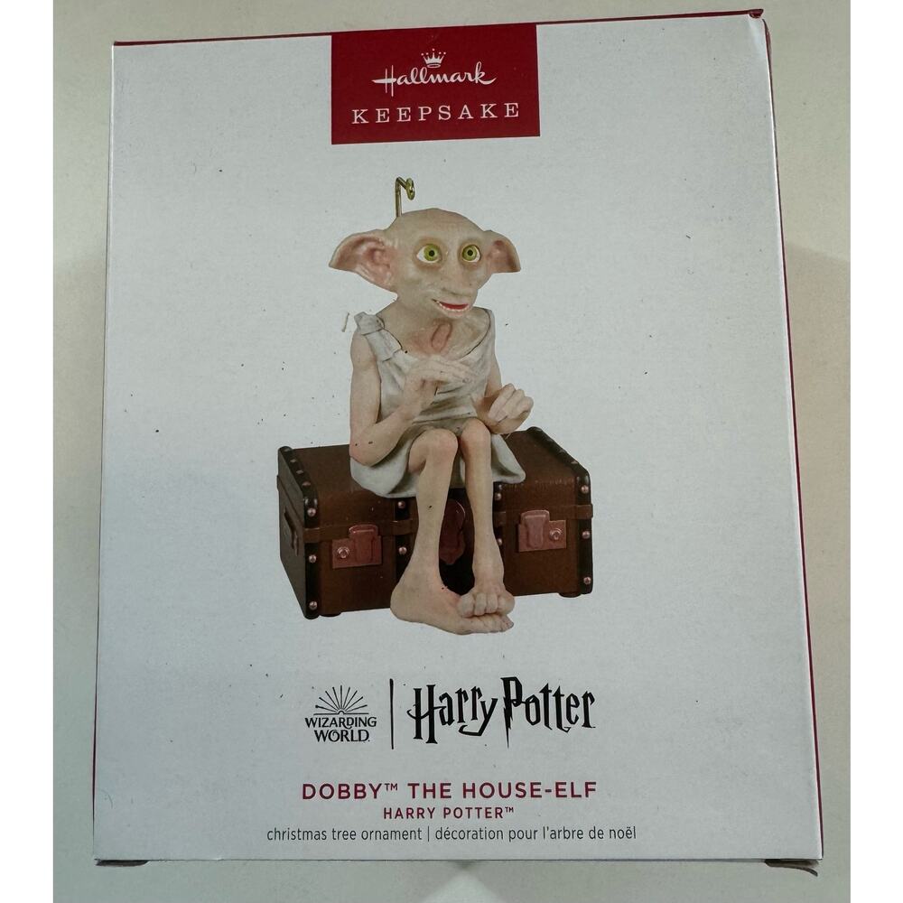 Hallmark HARRY POTTER Christmas Ornament Keepsake 2023 Dobby House Elf Sound